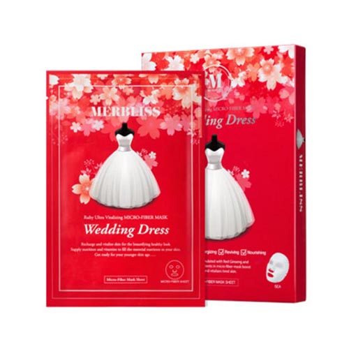 韩国Wedding Dress婚纱红宝石面膜5枚/盒